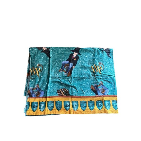 Other - Vintage Harry Potter Twin Bedding Flat Flannel Sheet Sorting Hat Houses